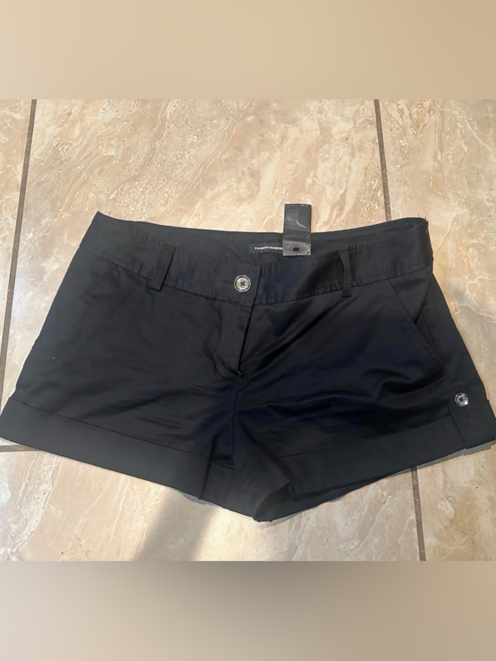Black Y2K Express Low Rise Shorts Size 8